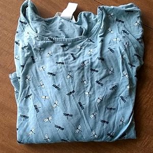Cute dragonfly print long sleeve